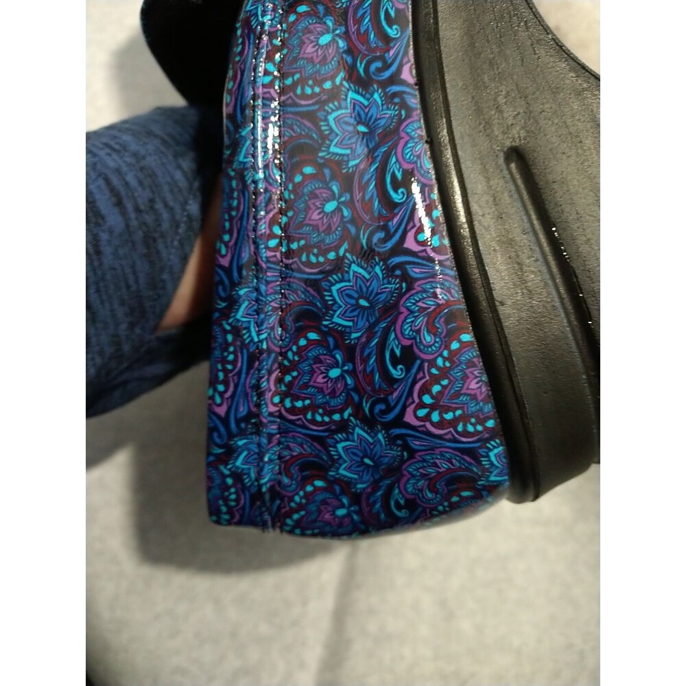 Easy Works Stress Reducing Blue Purple Paisley Nursing Shoes Size 11 - Picture 8 of 9